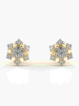 Valanova - Hallmarked 9K Yellow Gold and Certified Lab Grown Diamond 0.22cts Stud Earrings