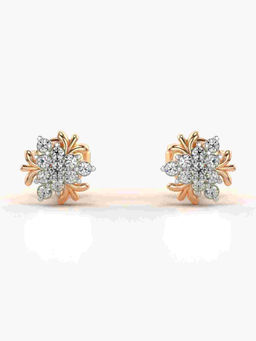 Valanova - Hallmarked 9K Rose Gold and Certified Lab Grown Diamond 0.20cts Stud Earrings