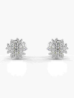 Valanova - Hallmarked 9K White Gold and Certified Lab Grown Diamond 0.20cts Stud Earrings