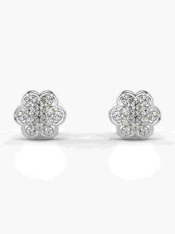 Valanova - Hallmarked 9K White Gold and Certified Lab Grown Diamond 0.26cts Stud Earrings