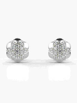Valanova - Hallmarked 9K White Gold and Certified Lab Grown Diamond 0.26cts Stud Earrings