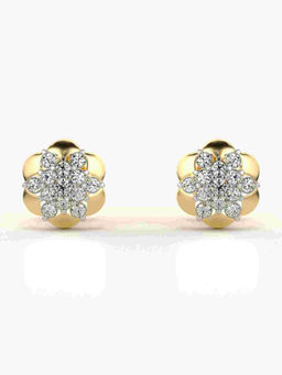 Valanova - Hallmarked 9K Yellow Gold and Certified Lab Grown Diamond 0.26cts Stud Earrings