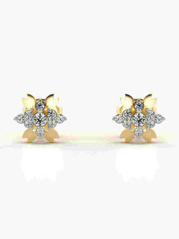 Valanova - Hallmarked 9K Yellow Gold and Certified Lab Grown Diamond 0.19cts Stud Earrings