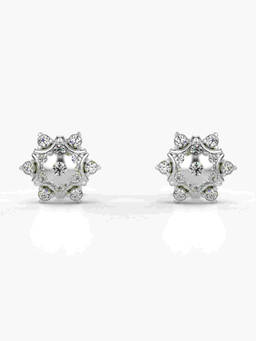 Valanova - Hallmarked 9K White Gold and Certified Lab Grown Diamond 0.33cts Stud Earrings