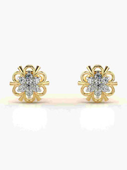 Valanova - Hallmarked 9K Yellow Gold and Certified Lab Grown Diamond 0.21cts Stud Earrings