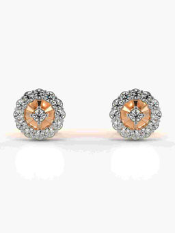 Valanova - Hallmarked 9K Rose Gold and Certified Lab Grown Diamond 0.33cts Stud Earrings