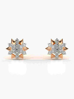 Valanova - Hallmarked 9K Rose Gold and Certified Lab Grown Diamond 0.26cts Stud Earrings