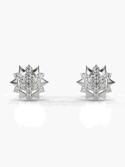 Valanova - Hallmarked 9K White Gold and Certified Lab Grown Diamond 0.26cts Stud Earrings