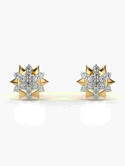 Valanova - Hallmarked 9K Yellow Gold and Certified Lab Grown Diamond 0.26cts Stud Earrings