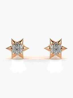 Valanova - Hallmarked 9K Rose Gold and Certified Lab Grown Diamond 0.21cts Stud Earrings