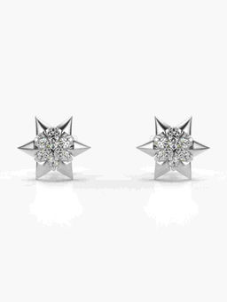 Valanova - Hallmarked 9K White Gold and Certified Lab Grown Diamond 0.21cts Stud Earrings