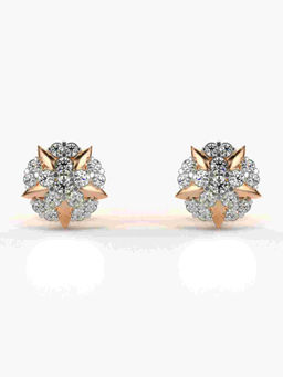 Valanova - Hallmarked 9K Rose Gold and Certified Lab Grown Diamond 0.33cts Stud Earrings