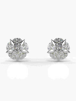 Valanova - Hallmarked 9K White Gold and Certified Lab Grown Diamond 0.33cts Stud Earrings