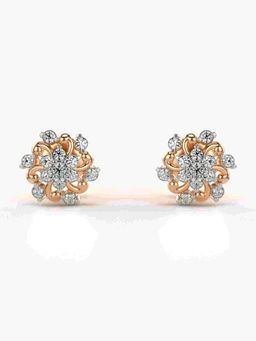 Valanova - Hallmarked 9K Rose Gold and Certified Lab Grown Diamond 0.26cts Stud Earrings