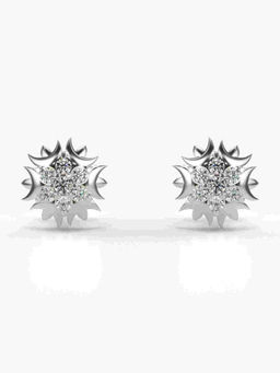 Valanova - Hallmarked 9K White Gold and Certified Lab Grown Diamond 0.21cts Stud Earrings