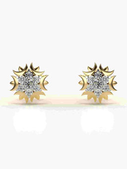Valanova - Hallmarked 9K Yellow Gold and Certified Lab Grown Diamond 0.21cts Stud Earrings
