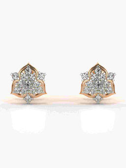 Valanova - Hallmarked 9K Rose Gold and Certified Lab Grown Diamond 0.26cts Stud Earrings