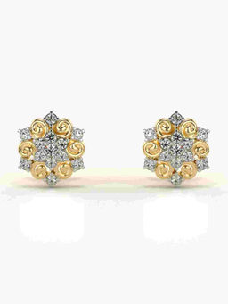 Valanova - Hallmarked 9K Yellow Gold and Certified Lab Grown Diamond 0.18cts Stud Earrings