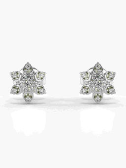 Valanova - Hallmarked 9K White Gold and Certified Lab Grown Diamond 0.15cts Stud Earrings