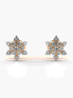 Valanova - Hallmarked 9K Rose Gold and Certified Lab Grown Diamond 0.21cts Stud Earrings