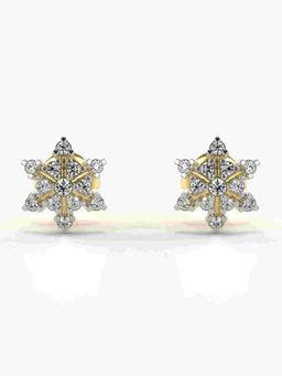 Valanova - Hallmarked 9K Yellow Gold and Certified Lab Grown Diamond 0.21cts Stud Earrings