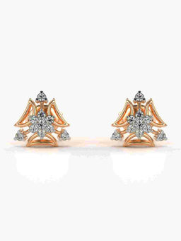 Valanova - Hallmarked 9K Rose Gold and Certified Lab Grown Diamond 0.16cts Stud Earrings
