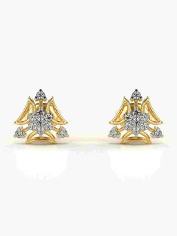 Valanova - Hallmarked 9K Yellow Gold and Certified Lab Grown Diamond 0.16cts Stud Earrings