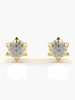 Valanova - Hallmarked 9K Yellow Gold and Certified Lab Grown Diamond 0.15cts Stud Earrings