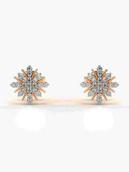 Valanova - Hallmarked 9K Rose Gold and Certified Lab Grown Diamond 0.24cts Stud Earrings