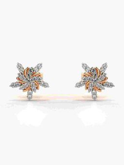 Valanova - Hallmarked 9K Rose Gold and Certified Lab Grown Diamond 0.28cts Stud Earrings