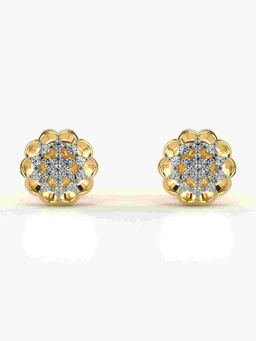 Valanova - Hallmarked 9K Yellow Gold and Certified Lab Grown Diamond 0.19cts Stud Earrings