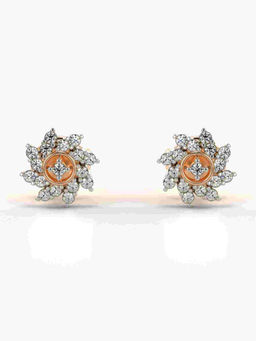 Valanova - Hallmarked 9K Rose Gold and Certified Lab Grown Diamond 0.23cts Stud Earrings