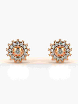 Valanova - Hallmarked 9K Rose Gold and Certified Lab Grown Diamond 0.18cts Stud Earrings