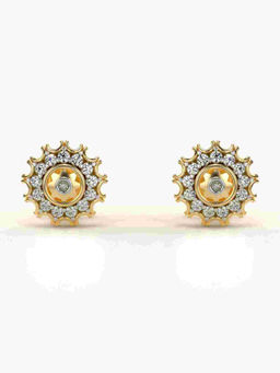 Valanova - Hallmarked 9K Yellow Gold and Certified Lab Grown Diamond 0.18cts Stud Earrings