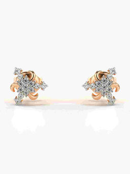 Valanova - Hallmarked 9K Rose Gold and Certified Lab Grown Diamond 0.17cts Stud Earrings