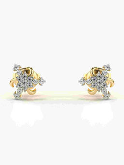 Valanova - Hallmarked 9K Yellow Gold and Certified Lab Grown Diamond 0.17cts Stud Earrings