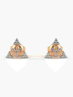 Valanova - Hallmarked 9K Rose Gold and Certified Lab Grown Diamond 0.15cts Stud Earrings