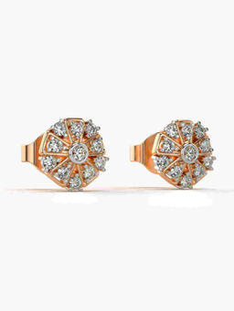 Valanova - Hallmarked 9K Rose Gold and Certified Lab Grown Diamond 0.28cts Stud Earrings