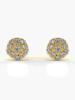 Valanova - Hallmarked 9K Yellow Gold and Certified Lab Grown Diamond 0.28cts Stud Earrings