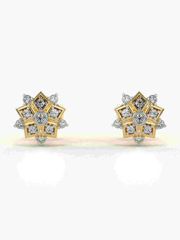 Valanova - Hallmarked 9K Yellow Gold and Certified Lab Grown Diamond 0.15cts Stud Earrings