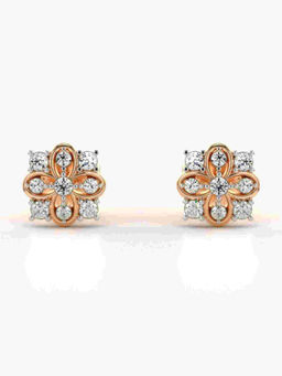 Valanova - Hallmarked 9K Rose Gold and Certified Lab Grown Diamond 0.27cts Stud Earrings