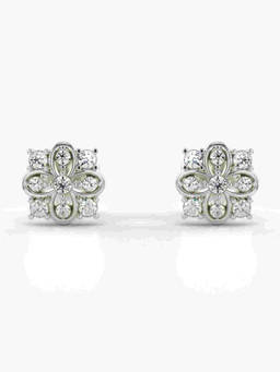 Valanova - Hallmarked 9K White Gold and Certified Lab Grown Diamond 0.27cts Stud Earrings