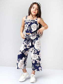 Hopscotch - Girls All-Over Print Blouse & Pant Set