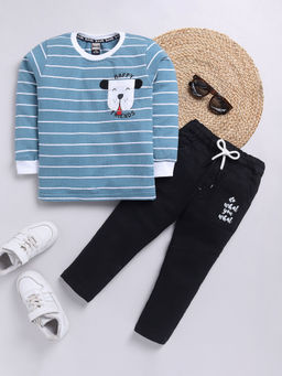 Hopscotch - 2-Piece Patch Pocket Sweatshirt & Pants