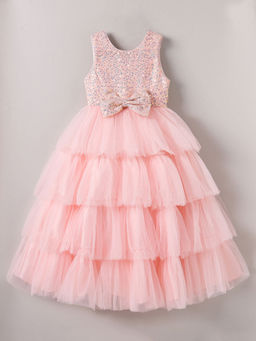 Hopscotch - Sequin Embellished Gown with Oversized Bow