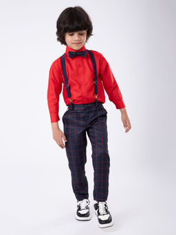 Hopscotch - Boys Checkered Top & Pant Set