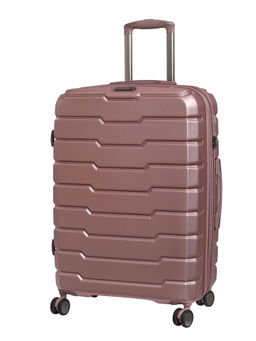 it luggage - Prosperous Metalic Pink Medium 24 Inches Expandable Hardsided TSA Trolley Bag