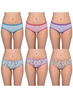 Bodycare - Women's High Cut Panty (Pack Of 6) - Multi-Color