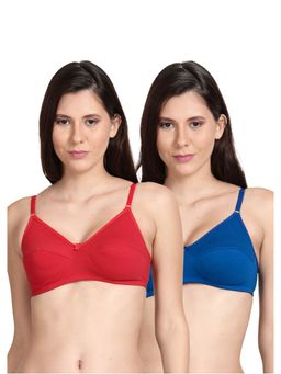 Shyaway - Shyle Non Padded Seamed Everyday Bra Multicolor -Pack of 2 - Multi-Color