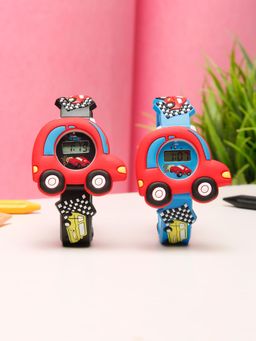 Stol'N - Car Designed Digital Wrist Watches-Multicolour (Pack of 2)